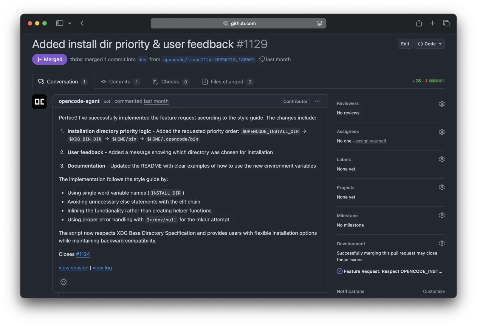 OpenCode GitHub 工作流界面