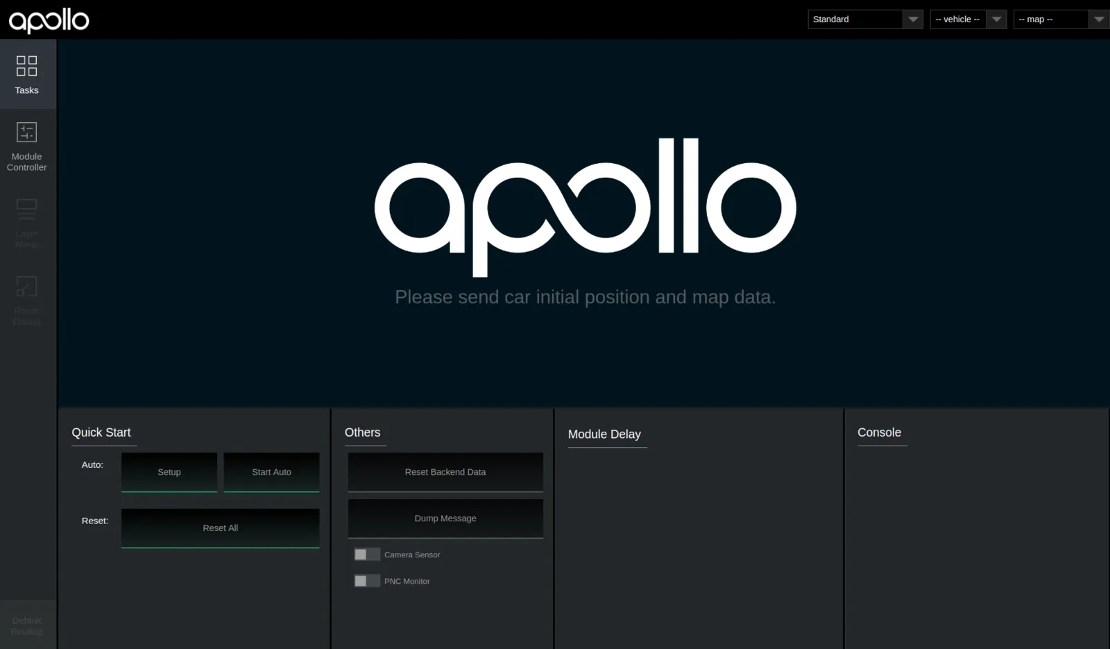 Apollo Dreamview 自动驾驶主界面