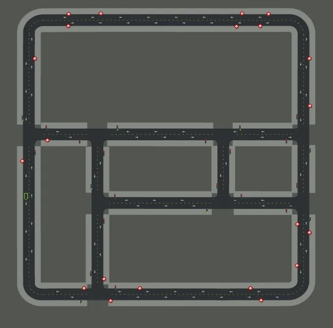 CARLA Town02 仿真地图