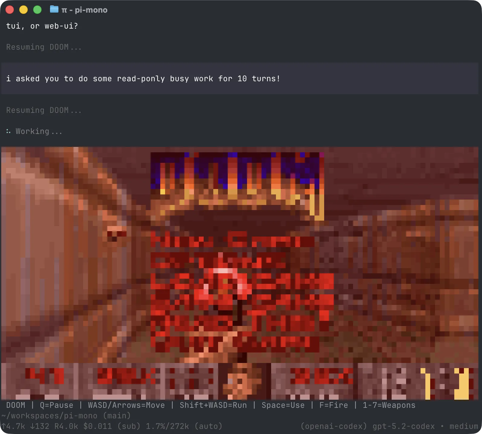 Pi 运行 Doom 扩展示例