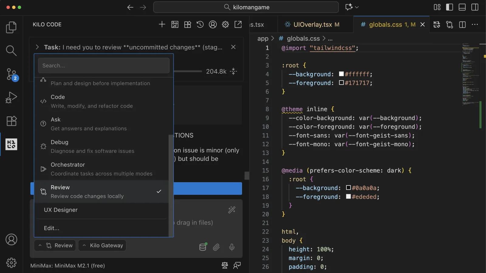 Kilo Code Review 模式
