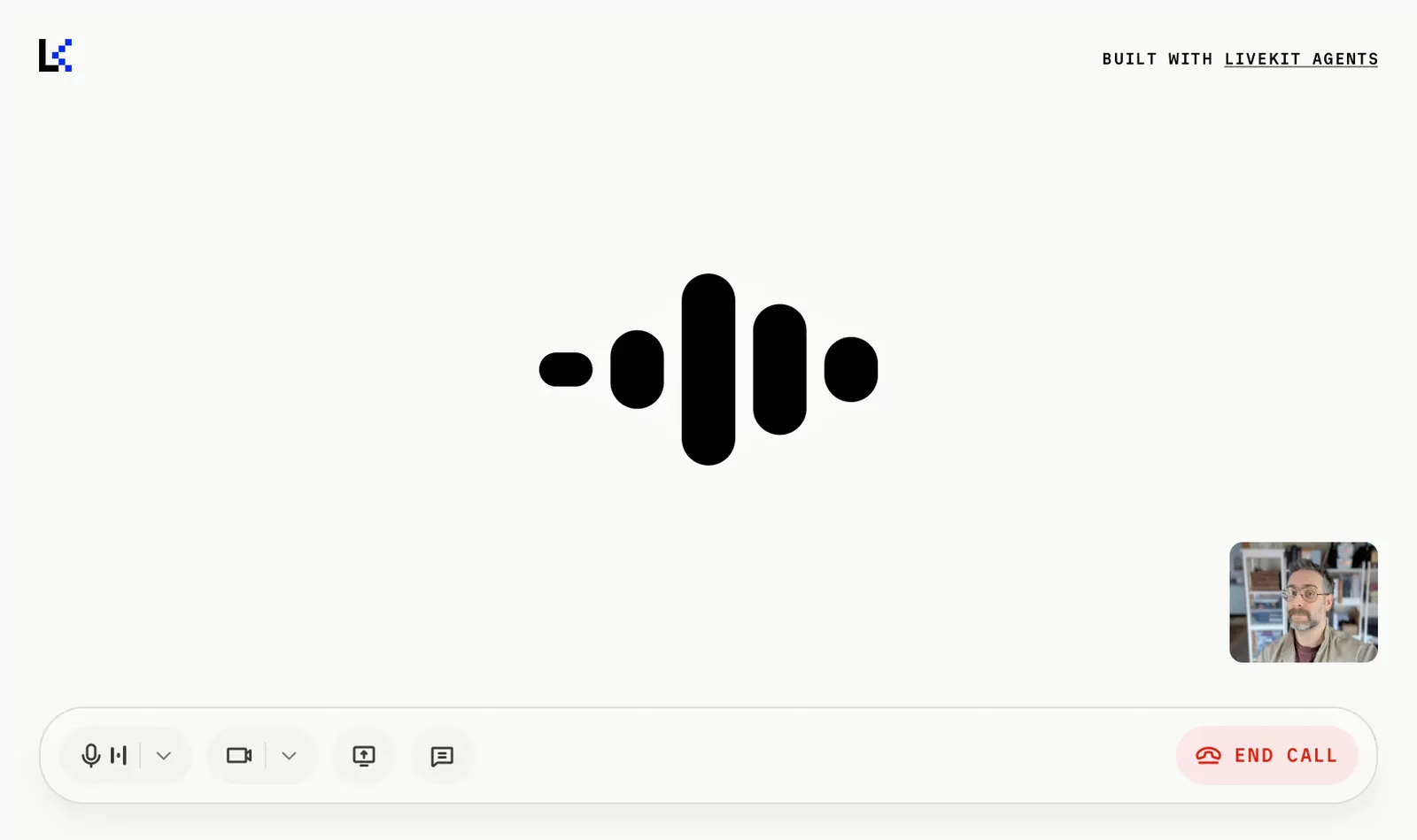 LiveKit Agents React 语音助手界面