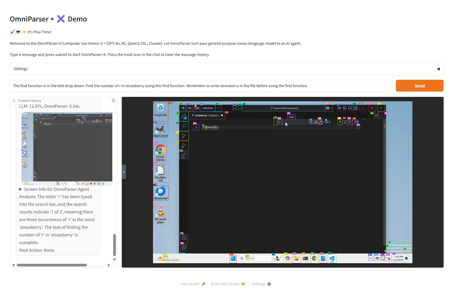 OmniParser OmniTool 元素覆盖标注结果