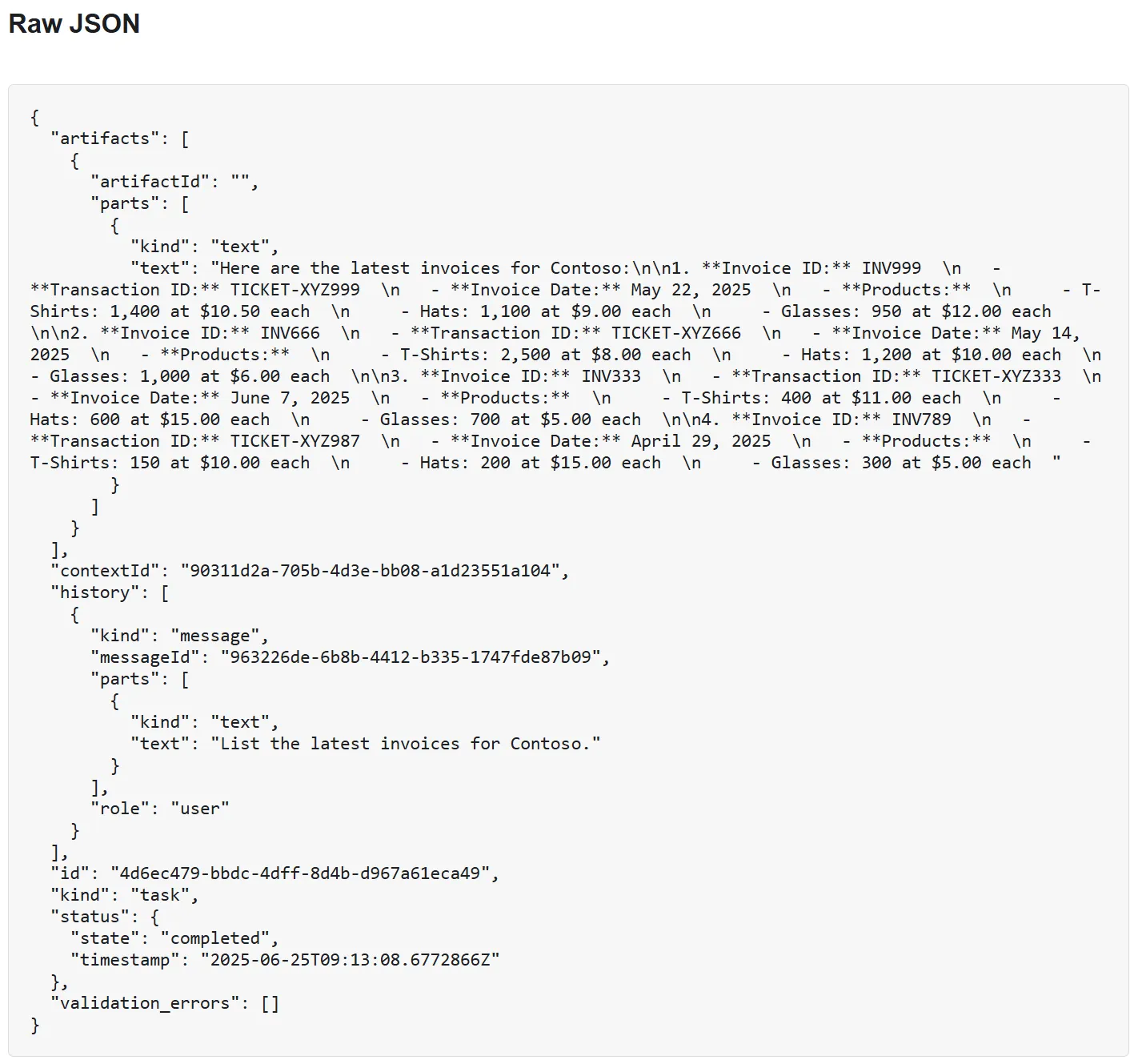 Semantic Kernel A2A JSON 响应