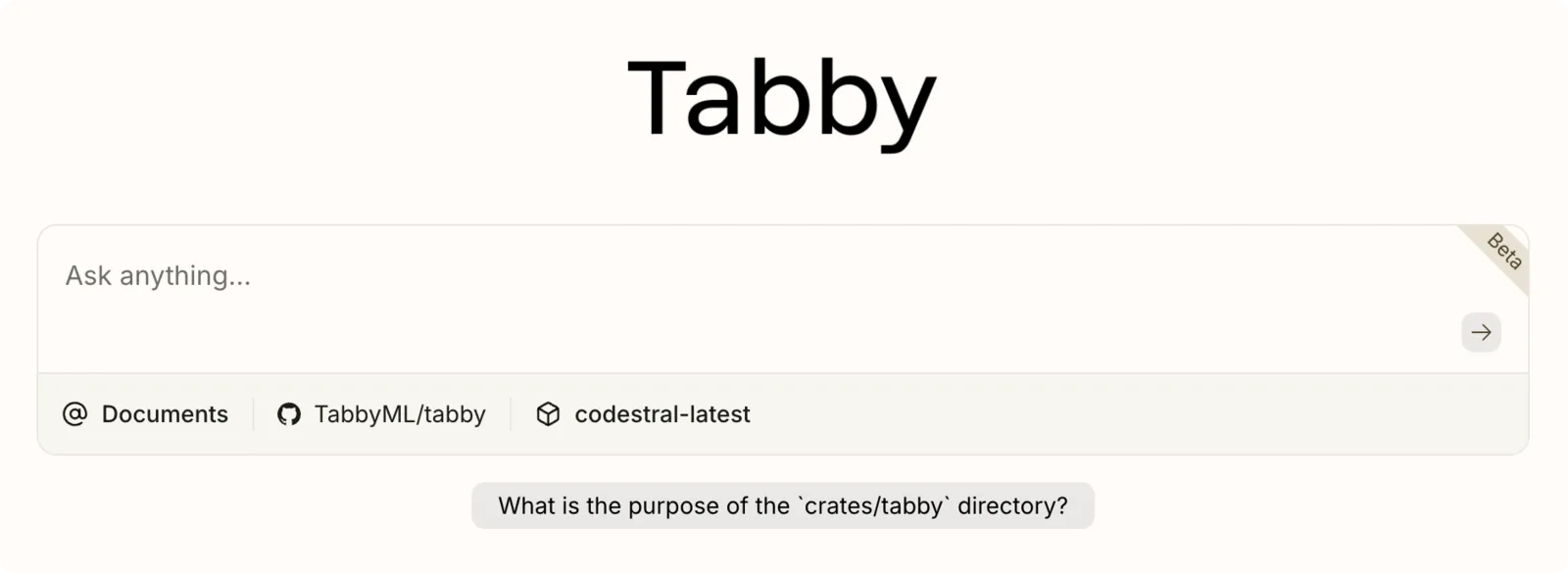 Tabby Answer Engine 问答界面